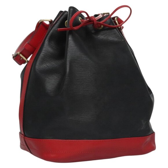 LOUIS VUITTON Epi Noe Shoulder Bag Bicolor Black Red M44017 LV Auth BD310